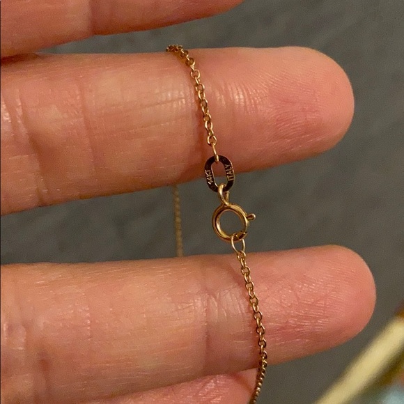 Solid Rose Gold heart and chain 14k - Picture 5 of 8